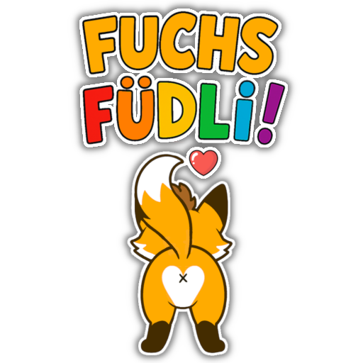 Chiby feral Foxbrush presenting his rear end like a cat, tail lifted high